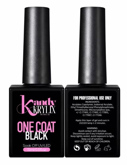 One Coat Black Gel Polish
